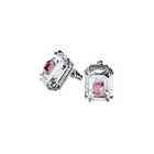 Chroma earrings, Pink, Rhodium plated